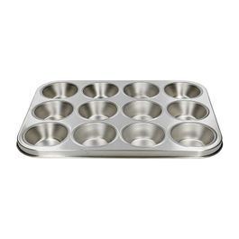 Recycled stainless steel muffin tin for 12 muffins, PFAS-free | Baking |  Dille & Kamille