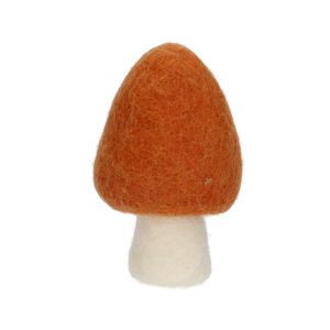 Orange felt mushroom