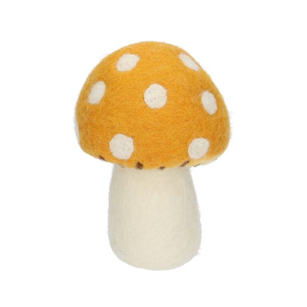 Yellow felt mushroom