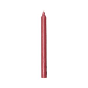 Raspberry red dinner candle, 27 cm