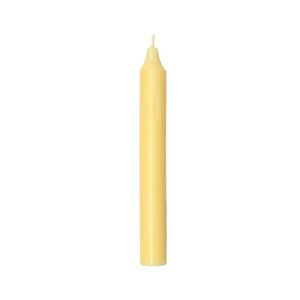 Bougie de table, jaune clair, 18 cm
