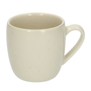 Beige, speckled stoneware coffee mug, Ø8.5 cm