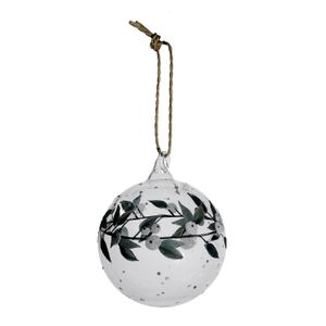 Weihnachtskugel, Weihnachtskranz, Glas, weiß