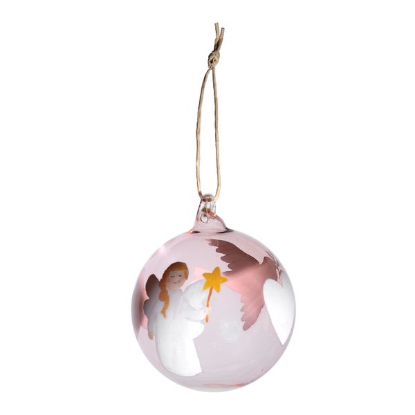 Christmas bauble, glass, pigeon