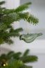 Pendentif de Noël oiseau, verre, vert,