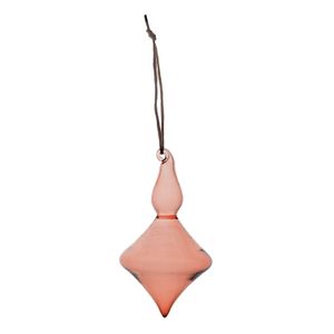 Weihnachtsanhänger Zapfen, Glas, rosa