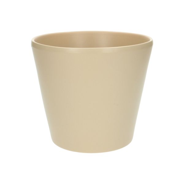 Bloempot'taps', aardewerk, kiezelgrijs,ø17,5 cm