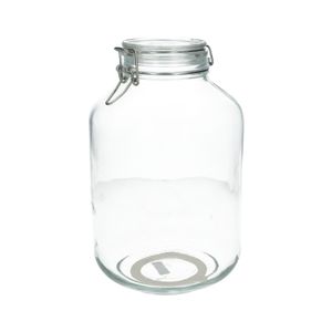 Beugelpot, rond, 5 liter, hittebestendig glas