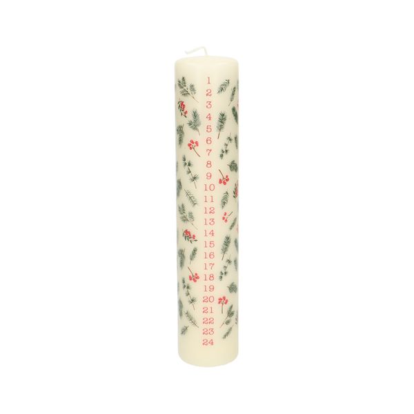 Advent candle, twigs and berries, 24 cm 