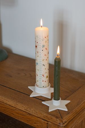 Advent candle, twigs and berries, 24 cm 