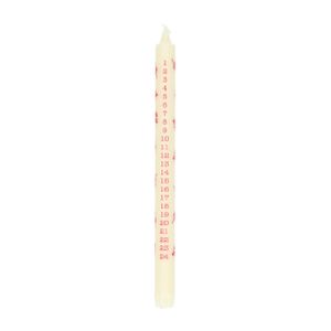 Tafelkerze Advent, weiß, 30 cm