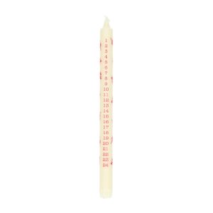 Advent candle, dinner, white, 30 cm