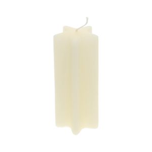 Star shaped candle, ivory