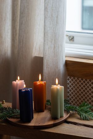 Star shaped candle, green