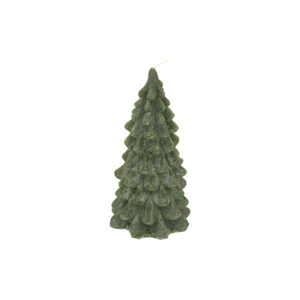 Kaars dennenboom, donkergroen, 10,5 cm