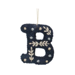 Christmas ornament, the letter B, felt
