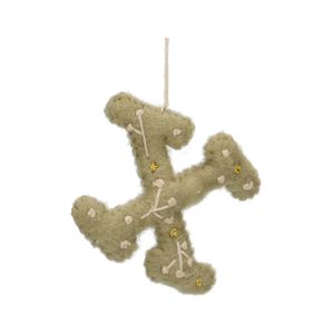 Christmas ornament, the letter X, felt