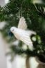 Suspension de Noël, colombe, feutrine, blanc