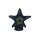 Christmas tree topper, felt, star, blue/white