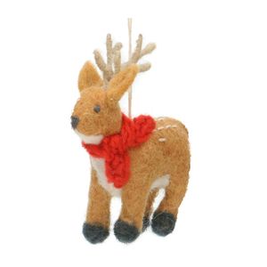 Felt, deer-shaped Christmas decoration