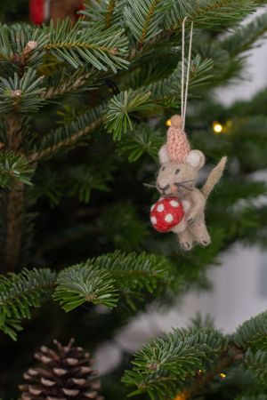 Felt Hanging Mouse Musician Christmas Tree Decorations - The