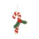 Felt, candy cane-shaped Christmas decoration