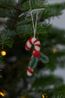 Felt, candy cane-shaped Christmas decoration