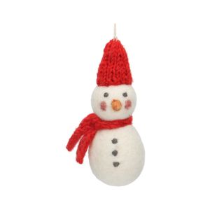 Weihnachtsanhänger, Schneemann, Filz
