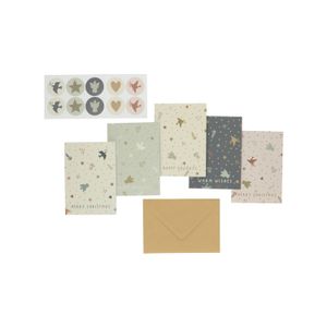 Set of 10 Christmas cards + envelopes in a box, angel and dove motif