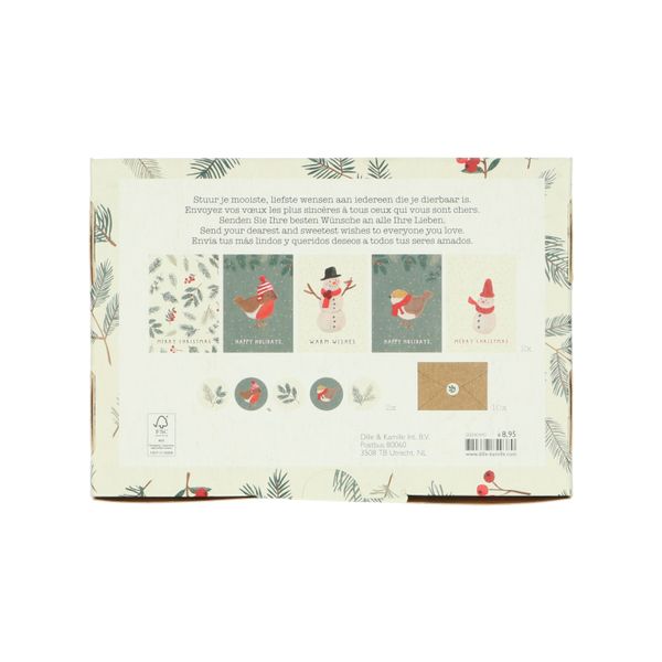 Weihnachtskarte + Umschlag, Weihnachtsgarten, Schachtel mit 10 Stück