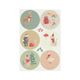 36, animal motif, round Christmas stickers