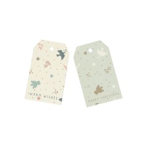 Geschenkanhänger, Engel und Tauben, Papier, 10 Stück