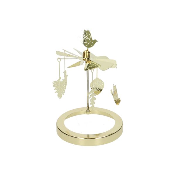 Moulin rotatif pour bougie parfumée, colombes, métal, env. 11 cm