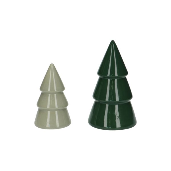 Dark-green, porcelain Christmas tree