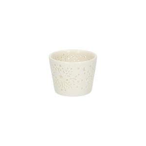 Tea light holder, white porcelain