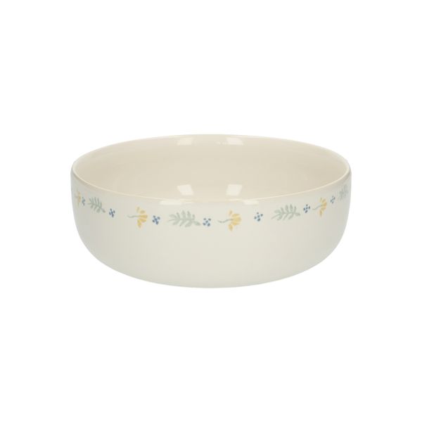 Stoneware salad bowl, twig motif, Ø23 x 8 cm