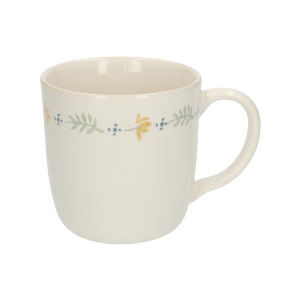 Stoneware tea mug, twig motif