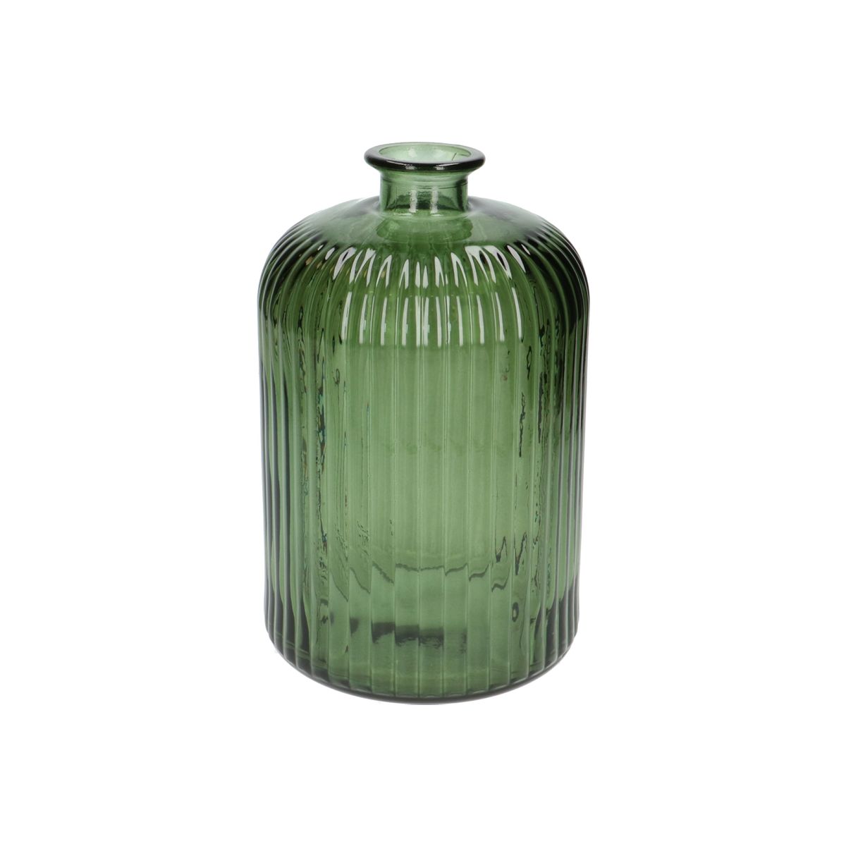 Vase, verre vert, rainuré, 23 cm Maison chez Dille & Kamille