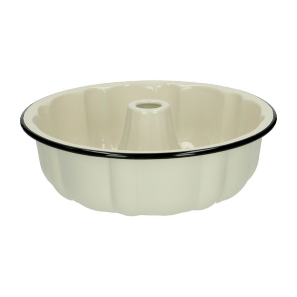 Tulbandvorm, emaille, zwart/wit