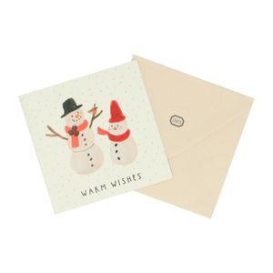 Christmas Card, snowman square