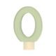 Insertable number, wooden, 0
