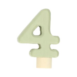 Insertable number, wooden, 4