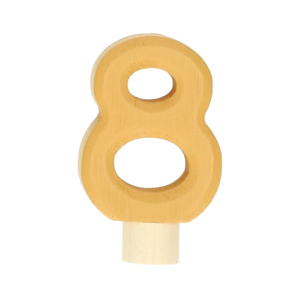 Insertable number, wooden, 8