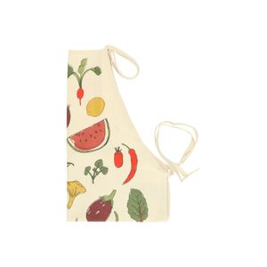 Cotton children’s apron with a vegetable and fruit motif