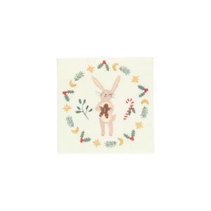 20 paper napkins with hare motif, 25 x 25 cm