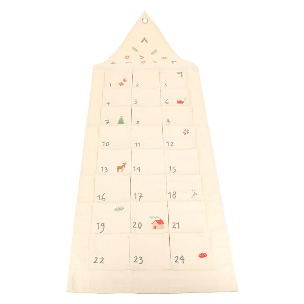 Adventskalender, Bio-Baumwolle, ca. 115 x 40 cm