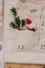 Organic cotton advent calendar, 24 windows, approx. 115 x 40 cm