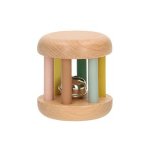 Cylindre tambour à grelot, bois, jouet pour bébé 