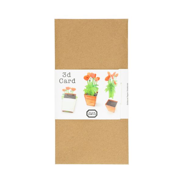 Carte, 3D, coquelicot Carte, 3D, coquelicot