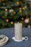 Candleholder, advent candle, white